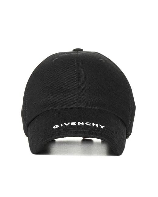 Givenchy Black Logo Cotton Baseball Cap for men