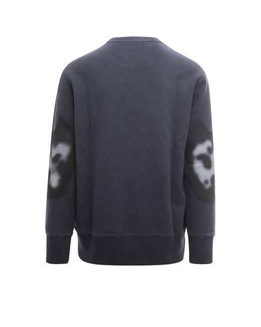 Givenchy Dog Printed Crewneck Sweatshirt in Blue for Men Lyst