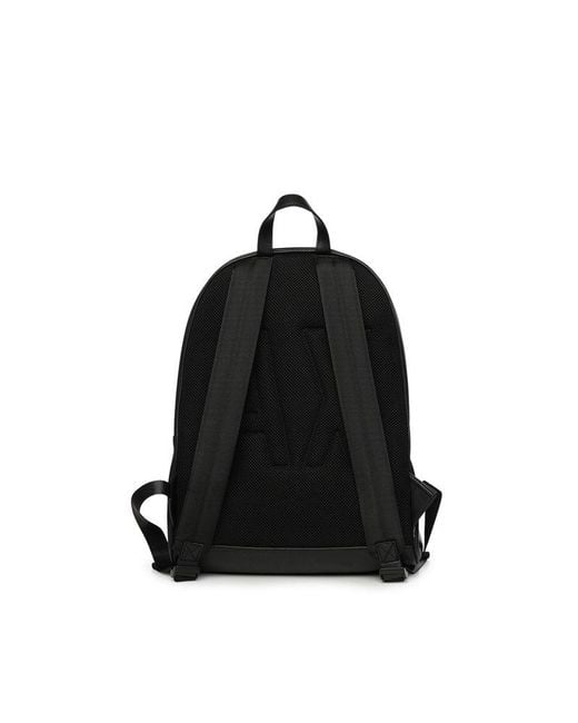 ARMANI EXCHANGE Blue Logo Stripe Backpack for men