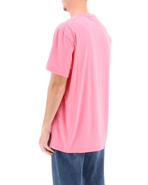 Alexander McQueen Pink Mcqueen Graffiti Oversized T Shirt for men