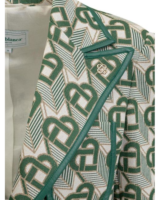 Casablancabrand Green Single Breast Jacket