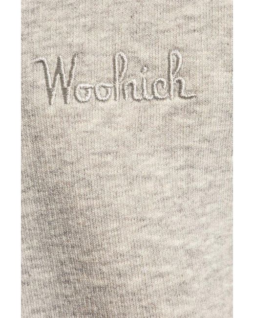 Woolrich White Sweatshirt With Logo, for men