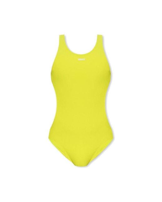 Versace Yellow One-piece Swimsuit for men