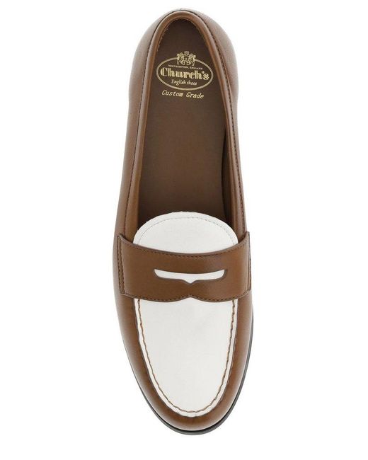 Church's Brown Natalie Panelled Penny Loafers