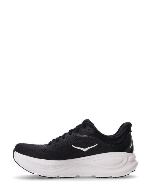 Hoka One One Black Bondi 9 Lace-Up Sneakers for men
