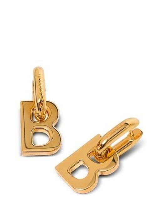Balenciaga Metallic B Chain Xs Earrings