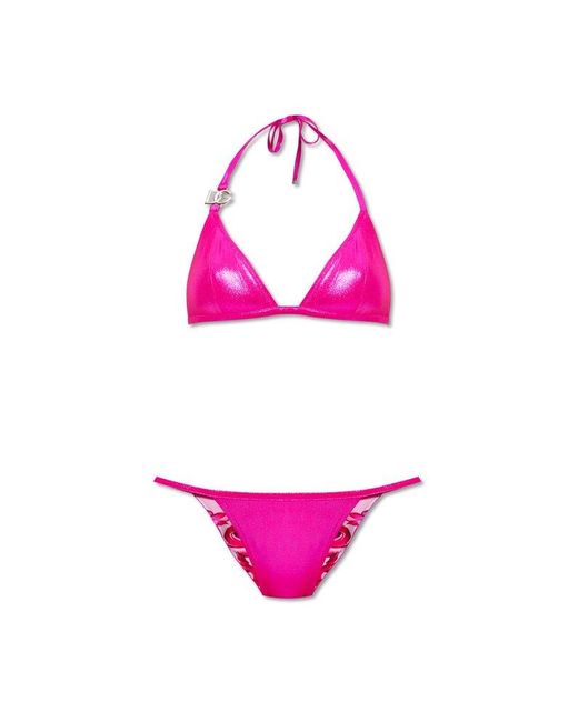 Dolce & Gabbana Pink Two-piece Swimsuit