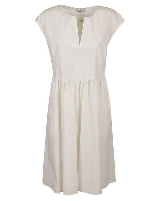 Woolrich White Poplin Short Dress