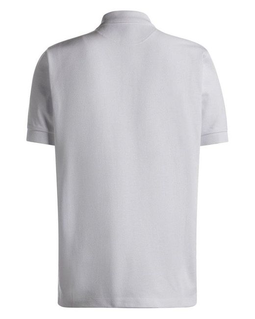 Bally Gray Logo-embroidered Piqué Polo Shirt for men