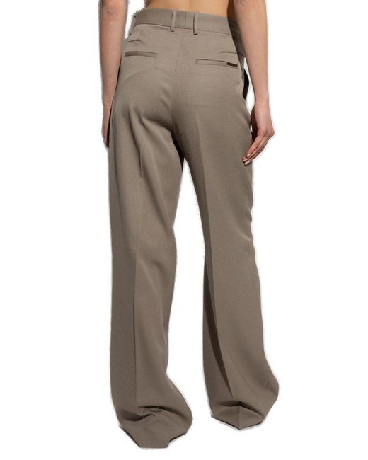 The Attico Gray Wool Trousers