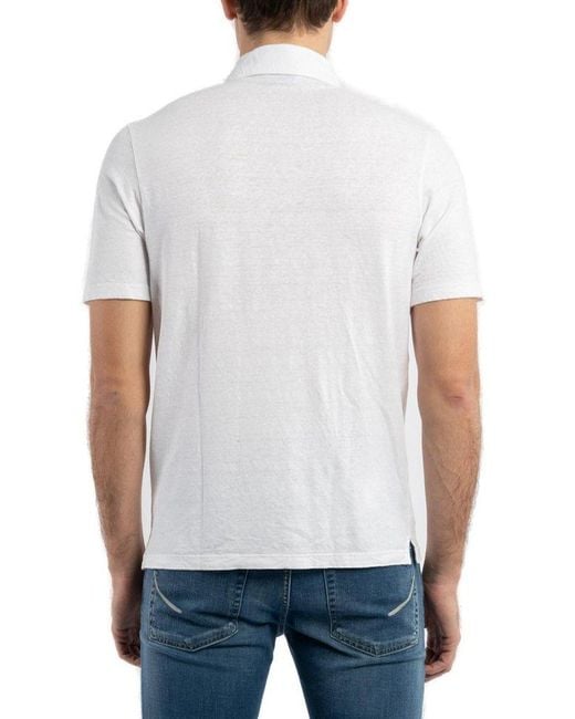 Gran Sasso Short-sleeved Shirt White for Men | Lyst