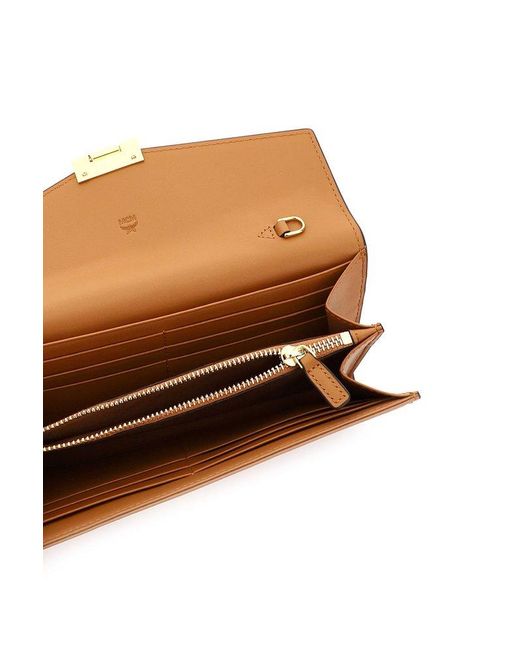 MCM Natural Patricia Large Chain Wallet