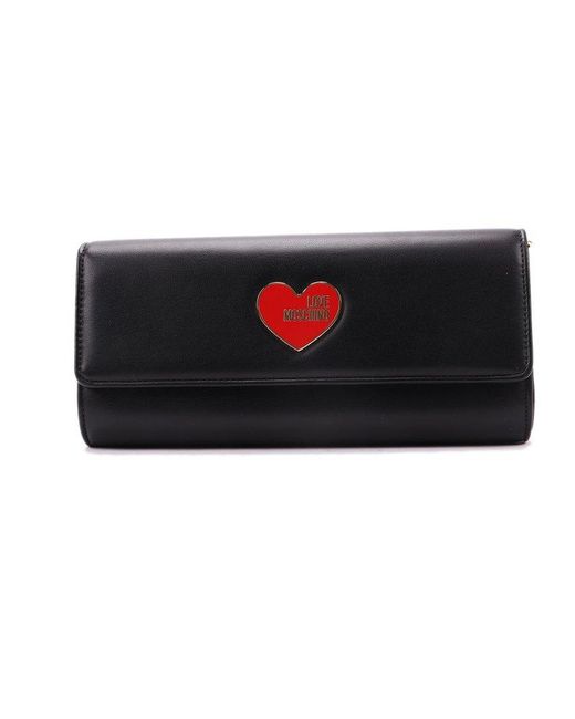 Love Moschino Black Logo-plaque Chain-linked Crossbody Bag