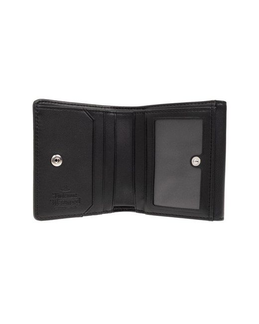 Vivienne Westwood Black Leather Wallet With Logo