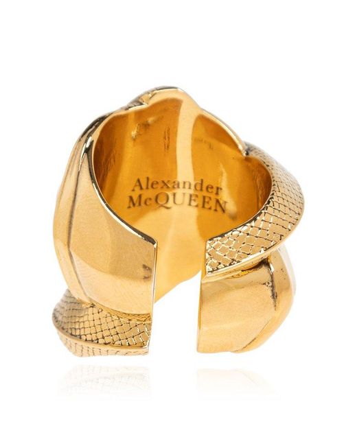 Alexander McQueen Metallic Snake Ring