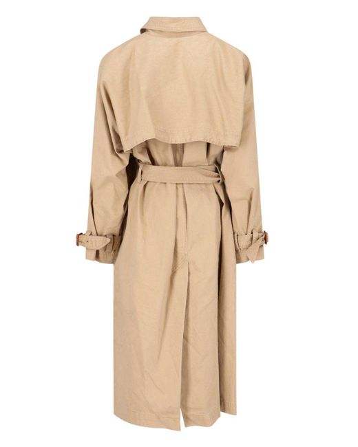 Isabel Marant Natural Double-breasted Trench Coat