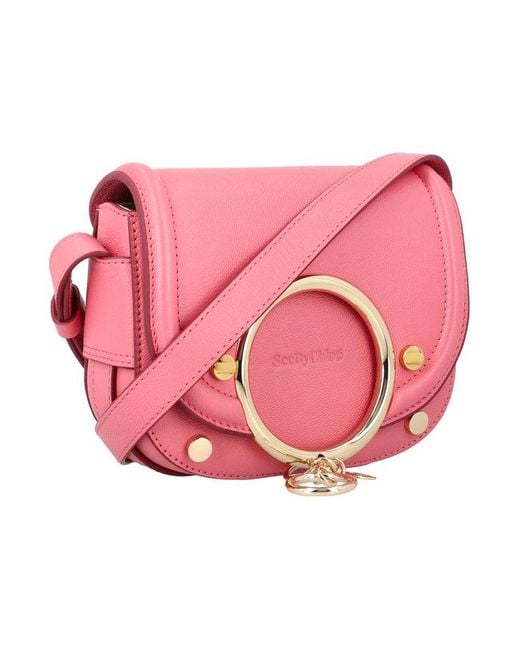 See By Chloé Pink Small Mara Crossbody Bag