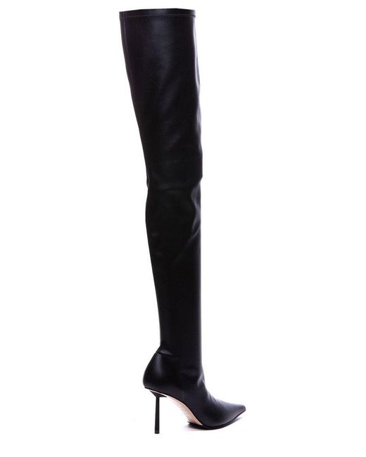 Le Silla Eva Pointed-toe Thigh-high Boots in Black | Lyst