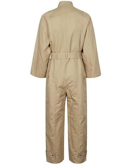 Weekend by Maxmara Natural Buttoned Belted Jumpsuit