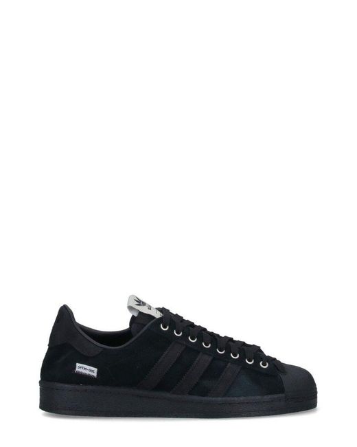 Adidas Originals Black X Song For The Mute Superstar 82 Low-Top Sneakers for men