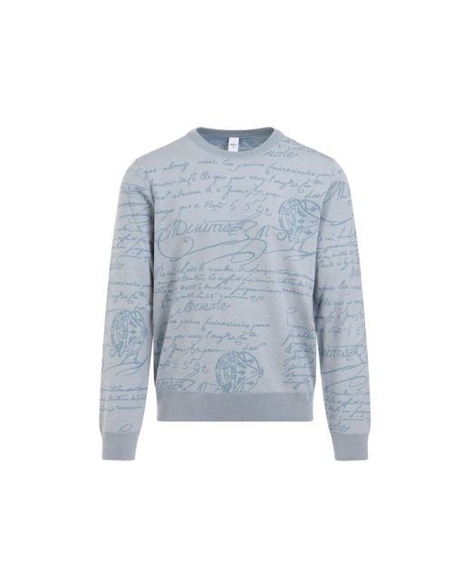 Berluti Blue Wool Sweater for men