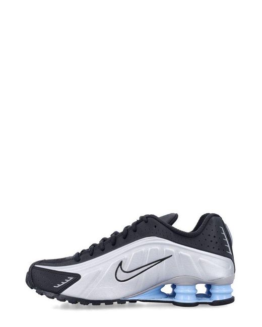Nike White Shox R4 Lace-Up Sneakers