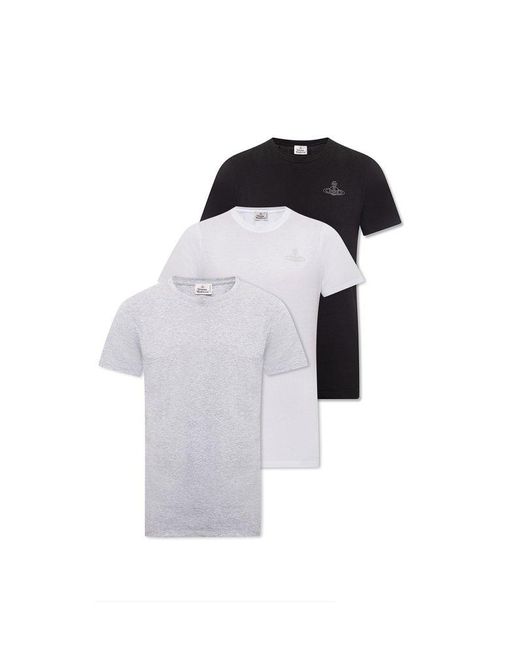 Vivienne Westwood Black Three-pack Crewneck T-shirts for men