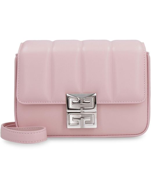 Givenchy 4g Quilted Leather Crossbody Bag in Pink - Lyst