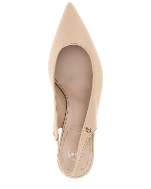 Christian Louboutin Natural Sporty Kate Sling Pumps