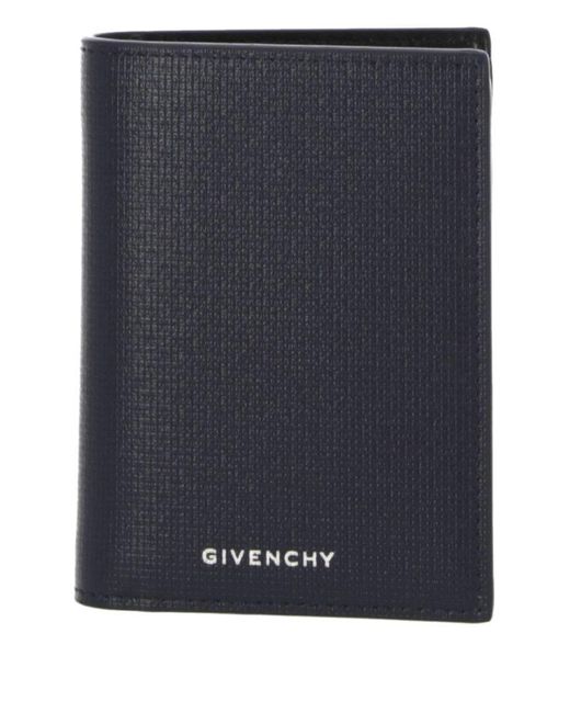 Givenchy Blue 4g Pattern Embossed Bi-fold Wallet for men