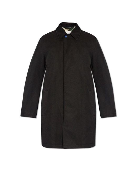 Burberry Black Regular-fitting Coat, for men