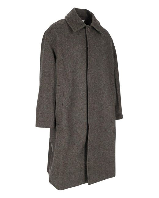 Studio Nicholson Gray Wain Concealed-button Midi Coat for men