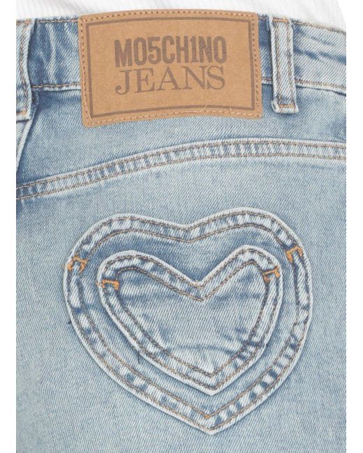 Moschino Blue Jeans Logo-patch Denim Shorts