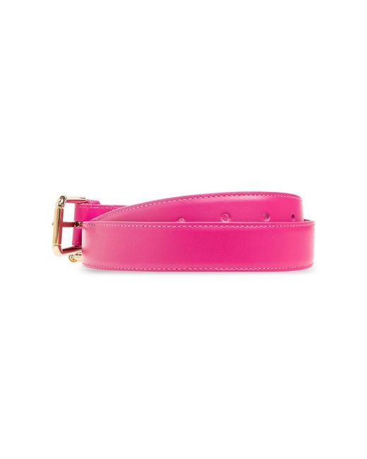 Dolce & Gabbana Pink Leather Belt,