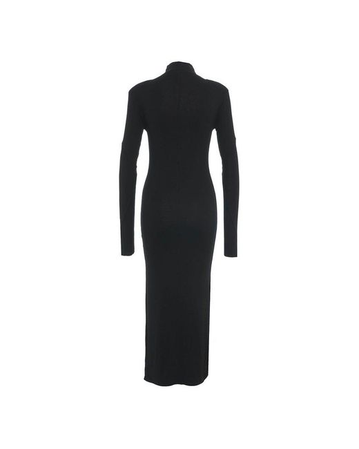 Thom Krom Black Roll-neck Long Sleeved Midi Dress