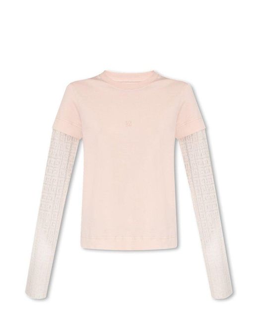 Givenchy Pink Top With Logo