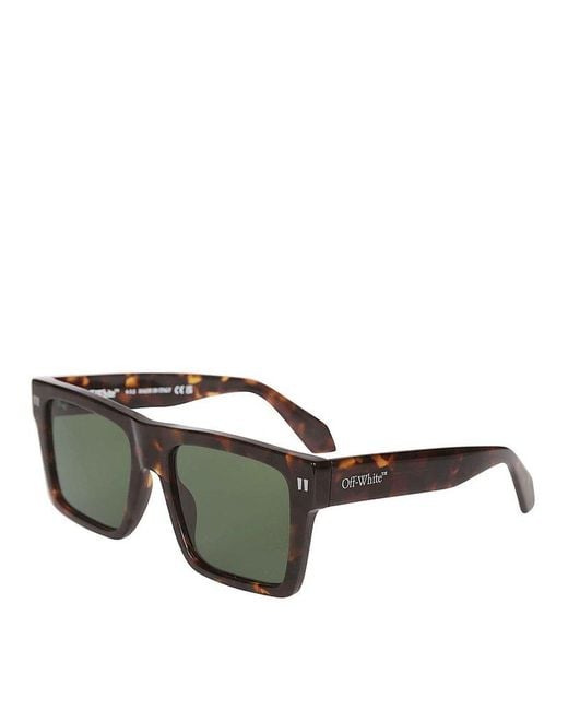 Off-White c/o Virgil Abloh Green Lawton Square Frame Sunglasses for men