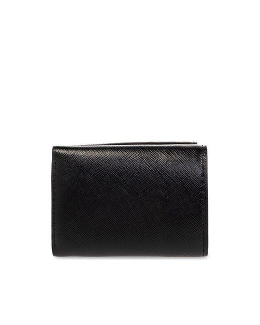 Marc Jacobs Black Leather Wallet With Logo