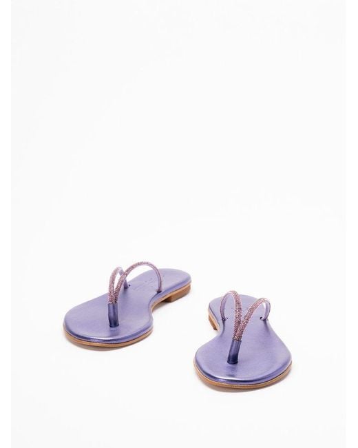 Kima Purple Thong Sandals