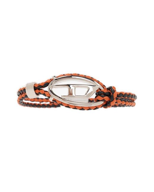 Diesel A-Rope Leather Bracelet - Farfetch