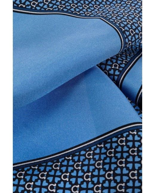 Ferragamo Black Gancini Patterned Neckerchief for men