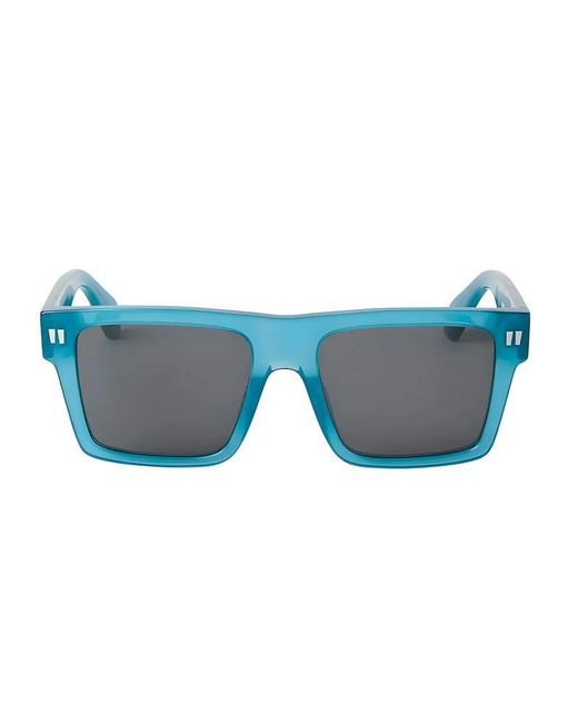 Off-White c/o Virgil Abloh Blue Square Frame Sunglasses for men