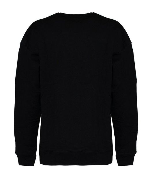 Moschino Black Logo Printed Crewneck Sweatshirt for men