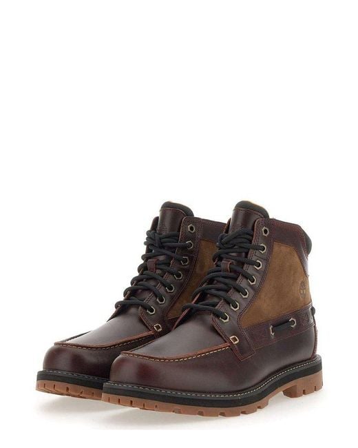 Timberland Brown Lace-Up Boots for men