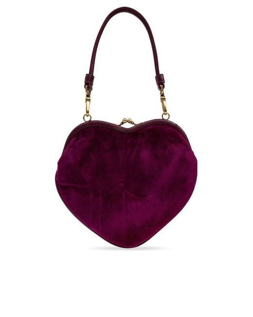 Vivienne Westwood Purple Belle Heart Tote Bag