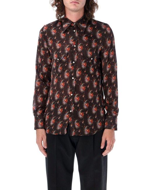 DSquared² Multicolor Graphic Printed Western Shirt for men