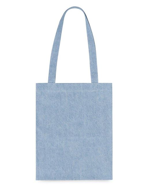 A.P.C. Blue Lou Logo Detail Tote Bag for men