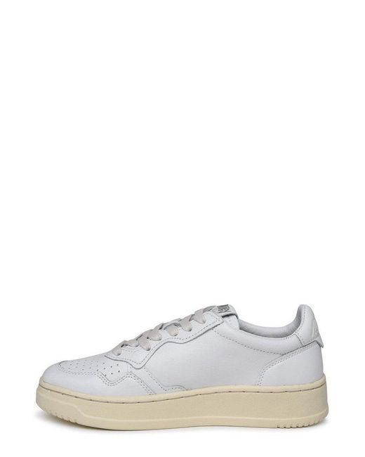 Autry White Medalist Low-Top Sneakers