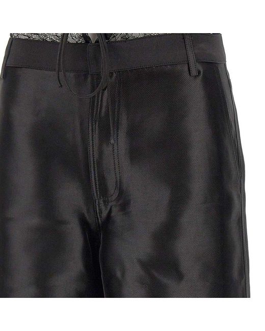 ROTATE BIRGER CHRISTENSEN Shiny Cargo Pants in Black | Lyst