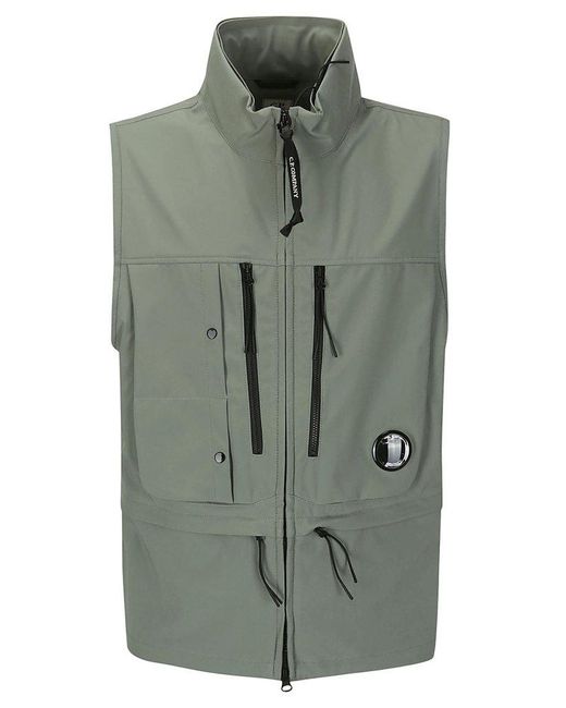 C P Company Green C.P. Shell-R Utility Vest for men